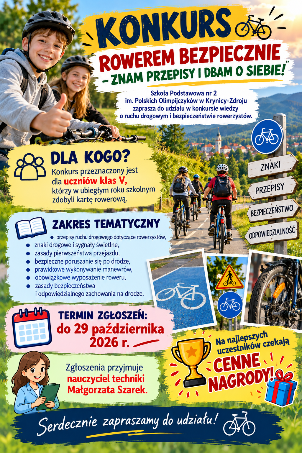 Konkurs rowerem bezpiecznie